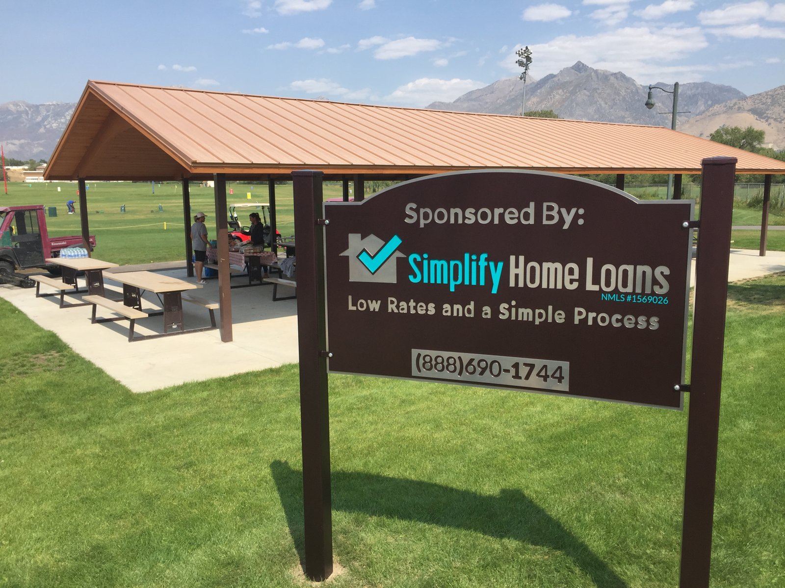 Simplify Home Loans park pavilion sponsor sign